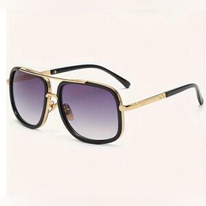 SHEIN Double Bridge Frame Fashion Glasses Unisex Style with case included